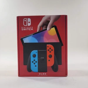 New Nintendo Switch OLED Videospielkonsole HEG-001 Rot/Blau - Bild 1 von 7