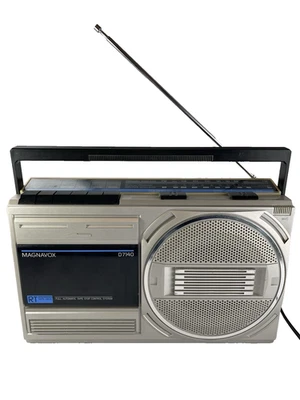 Reproductor de radio casete Magnavox de colección Boombox D7140 probado funcionando ver video LEER Foto 1 de 4