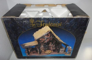Vintage FONTANINI beleuchteter Stall für Krippendorf 50154 (für 5" Figuren) - Bild 1 von 5