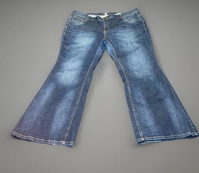 Lane Bryant Women’s  Blue Flare Jeans Size 28 Stretch Denim Medium Wash - Image 1 of 4