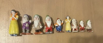Lote Figuras Bisque Disney Blancanieves y los Siete Enanitos Años 30 Hechas en Japón Foto 1 de 4