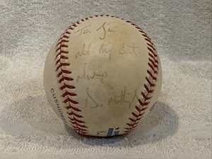 RARE 1 of 1 Don Mattingly AUTO'D Baseball, New York Yankees, Jim Kaat, COOL-LOOK - Picture 1 of 5