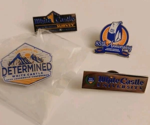 White Castle 4 Rare Employee Collectible Lapel Pins - Picture 1 of 2