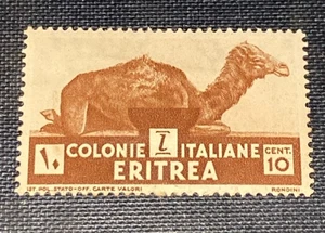 Italy 1934 Colony ERITREA 10¢ Brown Camel Scott 160 MH - Picture 1 of 2