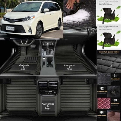 For Toyota Sienna Car Floor Mats Luxury Waterproof Carpets Liners Interior Auto Foto 1 de 4