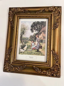 GOLD VERZIERTER RAHMEN FOTO ENTEN "Making Friends" 8x10 - Bild 1 von 2