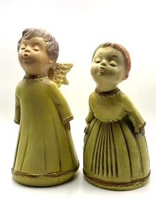 Vintage Kissing Angels Pair Hollow Plastic 8/7" Tall Musical Harp in Hand - Picture 1 of 10