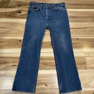 Vintage 90s Levi’s 517 Orange Tab FITS 35x30 Bootcut Cowboy Blue Jeans USA MADE - Picture 1 of 15