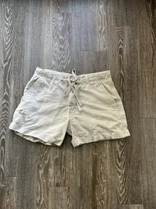 Dylan 100% Linen Fold Over Shorts Women’s 8 Classic Beach Boho  - Picture 1 of 8