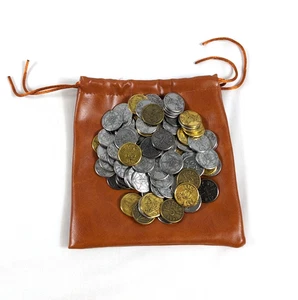LEAGUE OF DUNGEONEERS Board Game METAL COIN SET w/ POUCH Used EXC Condition OOP - Picture 1 of 1