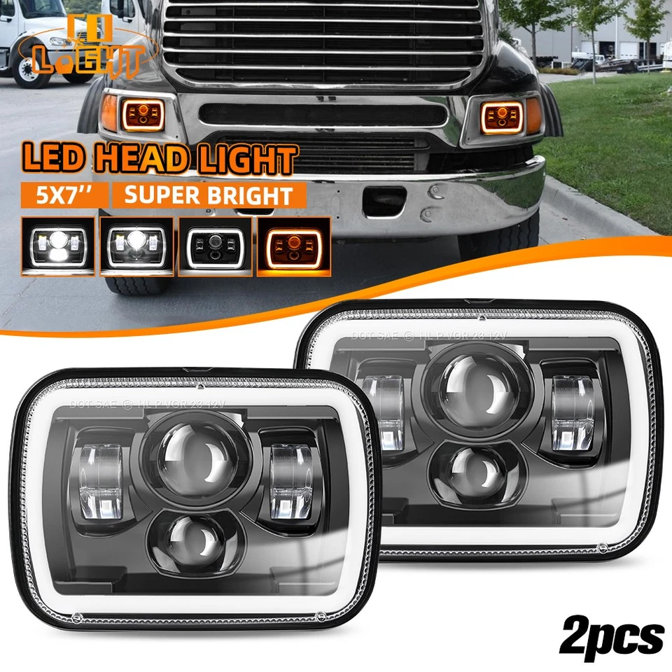 Faros LED sellados con haz Z 2 piezas para camión comercial Sterling LT9500 7x6" 5X7"" Foto 1 de 4
