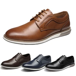 Bruno Marc Men's Plain Toe Oxford Shoes Business Formal Derby Dress Sneakers - Picture 1 of 62