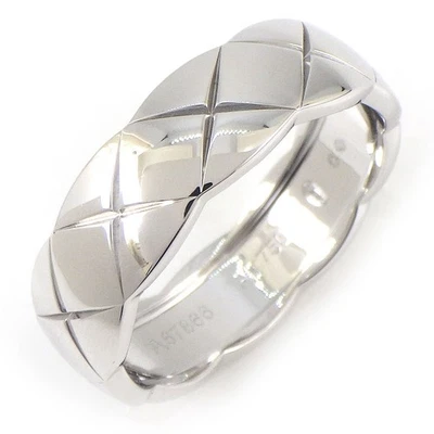 CHANEL Ring Coco Crush Medium J10570 Matelasse Quilting Mesh 750WG #62 US10 - Image 1 of 4
