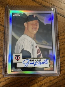 Jim Kaat 2021 Topps cromo platino aniversario #PA-JKA refractor automático #/199 patio - Imagen 1 de 2