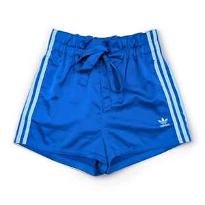 Pantalones cortos de satén ADIDAS brillo 38 mujer azul ocio bañador vintage deporte fitness - Imagen 1 de 24