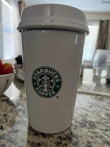 Starbucks 2000 Barista Collection große Keramik Tasse mit Deckel Glas - Bild 1 von 7