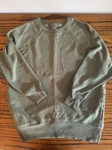 Sudadera para mujer Aerie de gran tamaño cuello redondo pequeña verde oliva acogedora pulóver - Imagen 1 de 8