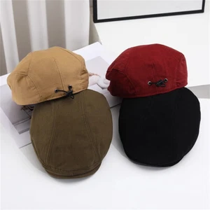 Women's Peaked Cap Men's Newsboy Cap Flat Cap Newsboy Hat Breathable Soft Hat - Foto 1 di 16