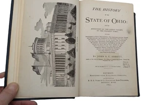 1875 Historia del Estado de Ohio John Abbott 1ª edición ilustrada - Imagen 1 de 8