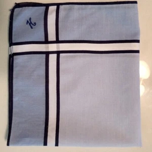 Pañuelo Vintage Ligero Césped/Algodón Tela Monocromático Tonos Azul - Imagen 1 de 5