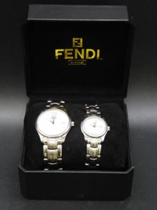 FENDI His & Her 210G 210L Pair Watches Ladies Man's Stainless Steel Watch In Box - Picture 1 of 7