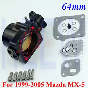 Billet 2.5" 64mm Throttle Body For 99-05 Mazda Miata MX-5 1.8L L4 BP-4W BP-Z3 - Picture 1 of 6