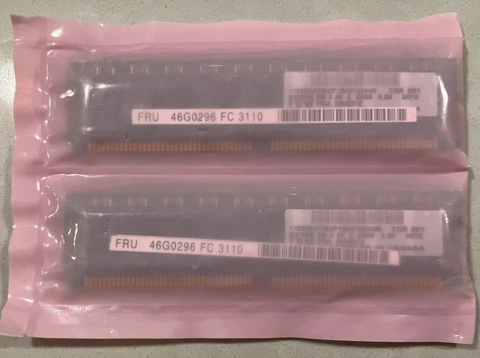 IBM 3110-9402 64MB (2x 32MB) Main Storage Memory Kit 46G0296 39H8312 - Image 1 of 2