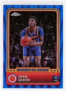 2024 Topps Chrome McDonald's All American Blue Raywave Derik Queen - Picture 1 of 10