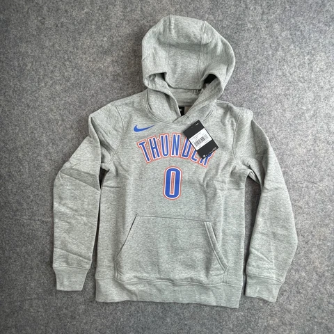 Nike NBA OKC Thunder Russell Westbrook Hoodie Sweatshirt Size Medium 10-12 Cover