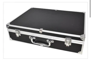 Storage & Display Aluminum Black Box Case Holds 100 PCGS NGC Coin Holders Slabs - Picture 1 of 1