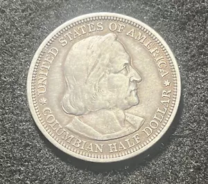 1893 "High Grade" Colombian Exposition Silver Half Dollar .50C - COINGIANTS - - Picture 1 of 2
