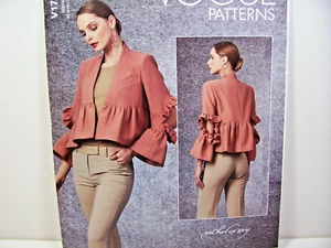 Vogue Jacket Ruffled Sleeve Uncut Pattern V1710 B5 Misses' US Sizes 8-14 B11 - Picture 1 of 4