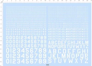 Detail Up All scale US ARMY USAAF FONTS Number Character Model Water Decal White - Picture 1 of 1