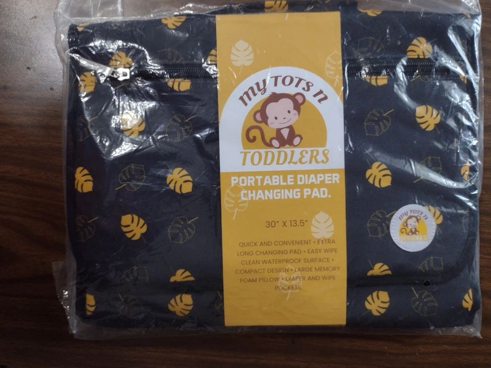 MY TOTS N TODDLERS PORTABLE DIAPER CHANGING PAD 30"X13.5" WATERPROOF SURFACE NIP - Image 1 of 1