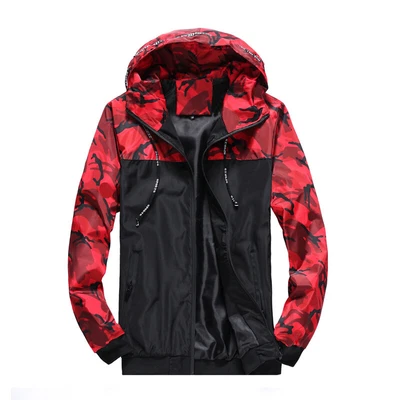 Plus Size Mens Camo Windproof Waterproof Coat Hooded Zipper Jacket Outwear M-6XL - Image 1 of 4