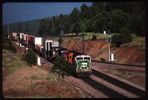 Diapositiva de riel original - BN Burlington Northern 9296+ Williams Junction AZ 7-3-1999 - Imagen 1 de 1