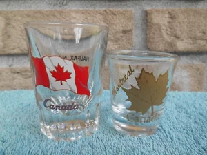 COLLECTION OF 2 CANADA TRAVEL SOUVENIR SHOT GLASSES - Picture 1 of 13