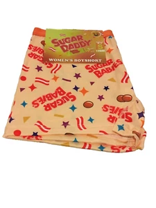 SUGAR DADDY Caramel Pop 1 Pair Soft Touch Women's Boyshort Size S 26-27 NWT - Picture 1 of 5