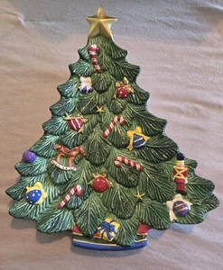 Christmas Tree 15 Inch Ceramic Platter by St. Nicholas Square - Picture 1 of 10