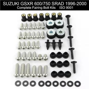 For Suzuki GSXR600/750 SRAD 1996-2000 Complete Fairing Bolts Kit Bodywork Screws - Foto 1 di 11