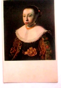 1900s art postcard of Young Woman by Dutch Painter PETER DUBORDIEU 1600s at Chic - Picture 1 of 2