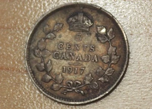 1917 Canada 5 Cents Silver - Picture 1 of 2