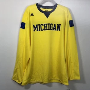 Michigan Wolverines Adidas Climalite leichter Langarm Pullover XL gelb Fußball - Bild 1 von 18