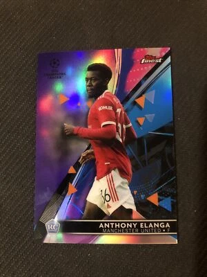 2021-22 Topps Finest UCL Purple Refractor /299 Anthony Elanga #2 Rookie RC - Image 1 of 2