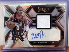 2022-23 Panini Select TyTy Washington Jr Rookie Patch Auto RPA Silver 107/199 RC