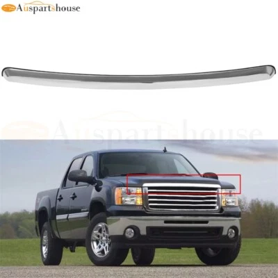 Chrome Front Hood Trim Molding Grille Cover for GMC Sierra 1500 2500/ 3500 HD - Image 1 of 4