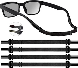 Paquete de 4 Anteojos Correa Gafas de sol Correa Sin Cola Gafas Ajustables - Imagen 1 de 7