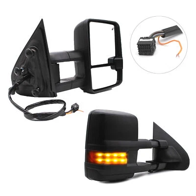 Tow Mirrors for 2015-2017 Chevy Silverado Sierra 1500 2500HD 3500HD Power Heated - Image 1 of 4
