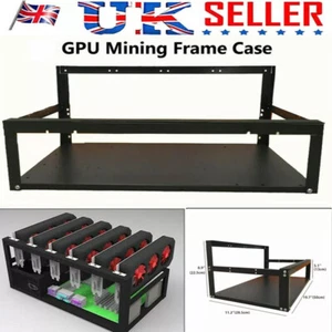 6/8 GPU Steel Open Air Miner Mining Frame Rig Case Up For Crypto Coin Computer - Picture 1 of 11