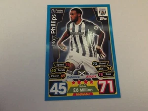 Topps Match Attax 17/18 "MATT PHILLIPS" #335 West Bromwich Albion Trading Card - Picture 1 of 2